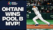 Shohei Ohtani is your Pool B MVP! He dominated on the mound and at the plate!