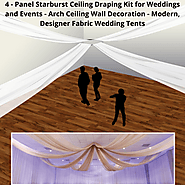 4 - Panel Starburst Ceiling Draping Kit - Arch Ceiling Decoration Wedding Tents | Etsy