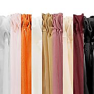 12ft Long Sheer Voile Curtain Panel W/ 4" Pockets - Fire Retardant 10ft Wide Fabric