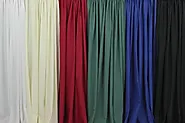 15ft Long Poly Premier Curtain Panel W/ 4" Pockets for Backdrop - Fire Retardant 5ft Wide Fabric