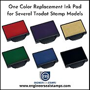 One Color Replacement Ink Pad for Several Trodat Stamp Models