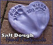 Salt Dough Footprint Heart