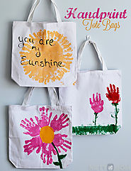 Mother's Day Gift Idea - Handprint Tote Bags