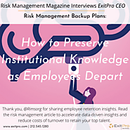 Risk Management Magazine Interviews ExitPro Exit Interview Software CEO