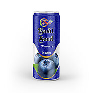 blueberry mix basil seed drink