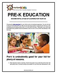Pre k education become initial stage of learning for your kid