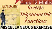 Miscellaneous Exercise | Chapter 2 Inverse Trigonometric Functions Class 12 Maths