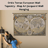 Orbis Terrae European Wall Tapestry - Unique Map Art Woven Wall Hanging | Etsy