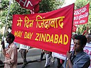 A May Day rally in India