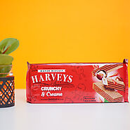 Harvey's triple layered hazelnut wafer biscuit packs..