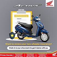 Want to Know Renew Honda Two Wheeler Insurance Vijaya Nagar | Kamkshipalya | Nagarbhavi | PrimeHonda