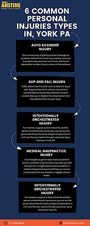 6 Common Personal Injuries Types in, York PA | Dale E. Anstine