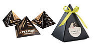 What products can be packaged in pyramid boxes?