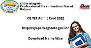 CG TET Admit Card 2022 Released www.vyapam.cgstate.gov.in CGPEB CG Vyapam TET Written Exam Date Pdf – eTradeFactory –...