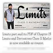 Meaning of Limits and PDF of Notes & Assignments for Limits