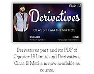 Meaning of Derivatives and PDF of Notes & Assignments for Derivatives