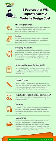 8 Factors that Will Impact Dynamic Website Design Cost | Indian Website Company on Mobypicture