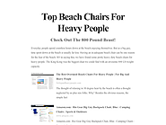 Top Beach Chairs For Heavy People