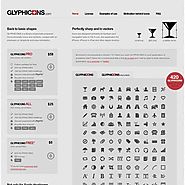 GLYPHICONS - library of precisely prepared monochromatic icons and symbols.