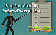 Blog Post Checklist for WordPress Authors