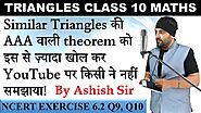 Exercise 6.2 (Q9, Q10) Theorem 6.3 Chapter 6 Triangles Class 10 Maths