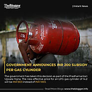 Government Announces INR 200 Subsidy Per Gas Cylinder