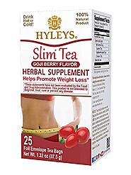 Hyleys Slim Tea Goji Berry Flavor - Weight Loss Herbal Supplement Cleanse and Detox - 25 Tea Bags (1 Pack)