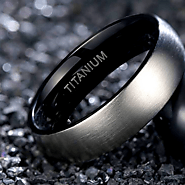 Matte Titanium Mens Ring