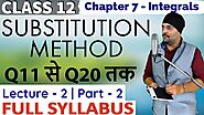 (Part 2) Substitution Method Integrals Class 12 Maths Chapter 7