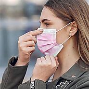 Disposable Face Mask, 3-Ply - Pink