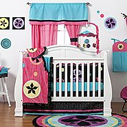 Turquoise Baby Girl Crib Bedding