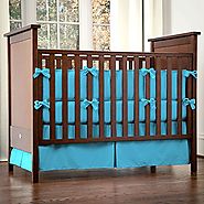 Solid Turquoise 3-Piece Crib Bedding Set