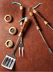 Leather Grill Utensils