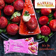 Strawberries are Love! Grab your pack now .. delicious , sweet n crispy strawberry wafer!