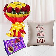 Bunch of 20 red and yellow roses , set of 2 dairy milk silk with photo cushion