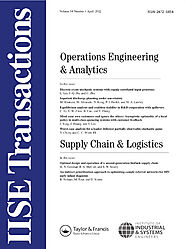IISE Transactions: Vol 54, No 4 (Current issue)