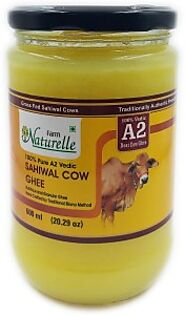 Farm Naturelle Pure Desi Cow Ghee from A2 Milk (600Ml) Ghee 600 ml Glass Bottle Price in India - Buy Farm Naturelle P...