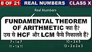 Fundamental Theorem of Arithmetic Chapter 1 Real Numbers Class 10 Maths