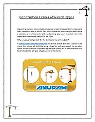 Various Types of Construction Cranes