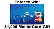 Get $1000 Mastercard Gift Card to Spend!