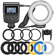 Neewer® 48 Macro LED Ring Flash Light Includes 4 Diffusers (Clear, Warming, Blue, White)