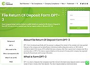 File Return Of Deposit Form DPT-3 | Online Chartered
