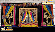 Muslim Colorful Mehndi Stage Decoration Setup