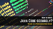 How to Write Your Java Enterprise Application Code Securely?