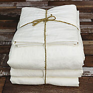 100 % Basic Linen Sheets Set Ivory - Linenshed – Linenshed UK