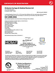 Certification - Hindustan Syringes & Medical Devices Ltd.