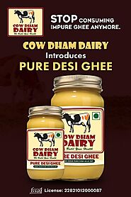 Cow Dham Dairy - Pure Desi Ghee 1/2 LTR at best price from COW DHAM DAIRY PVT LTD in GETATOZ