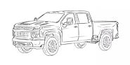 How to draw a chevy truck - Easy Drawing