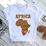 Africa Map Graphic Women T-shirts for sale totinahclothing