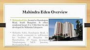 Mahindra Eden | Kanakapura Road | South Bangalore | Mahindra Lifespaces